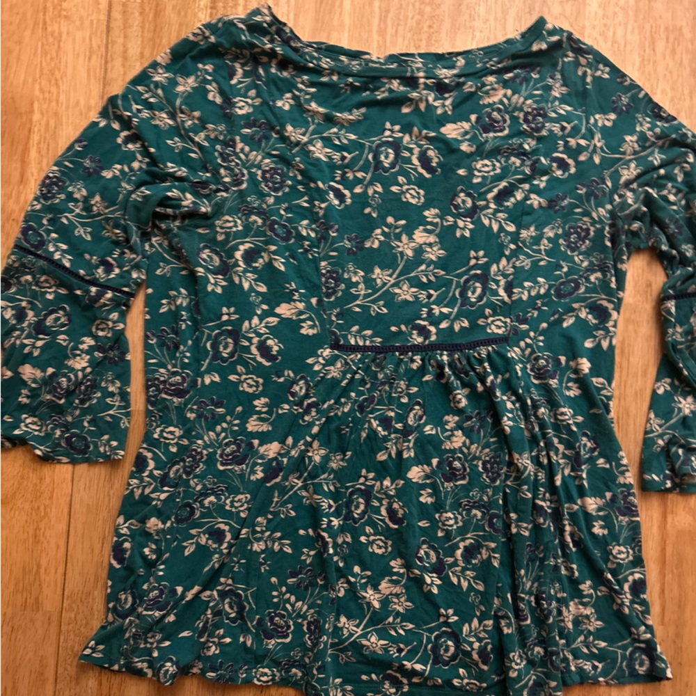 Westport green Floral Blouse
